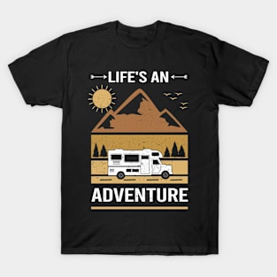 Life's an adventure - Motorhome Camping T-Shirt